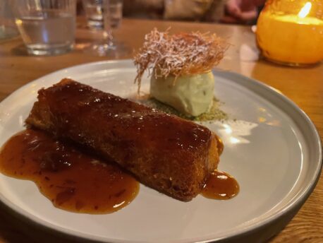 Medjool date cake at Habas Manchester