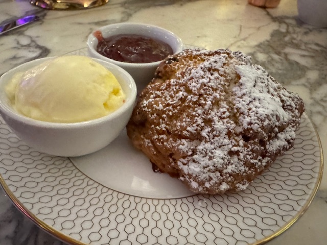 A perfectly textured fruit scone at Manchester's Stock Exchange Hotel