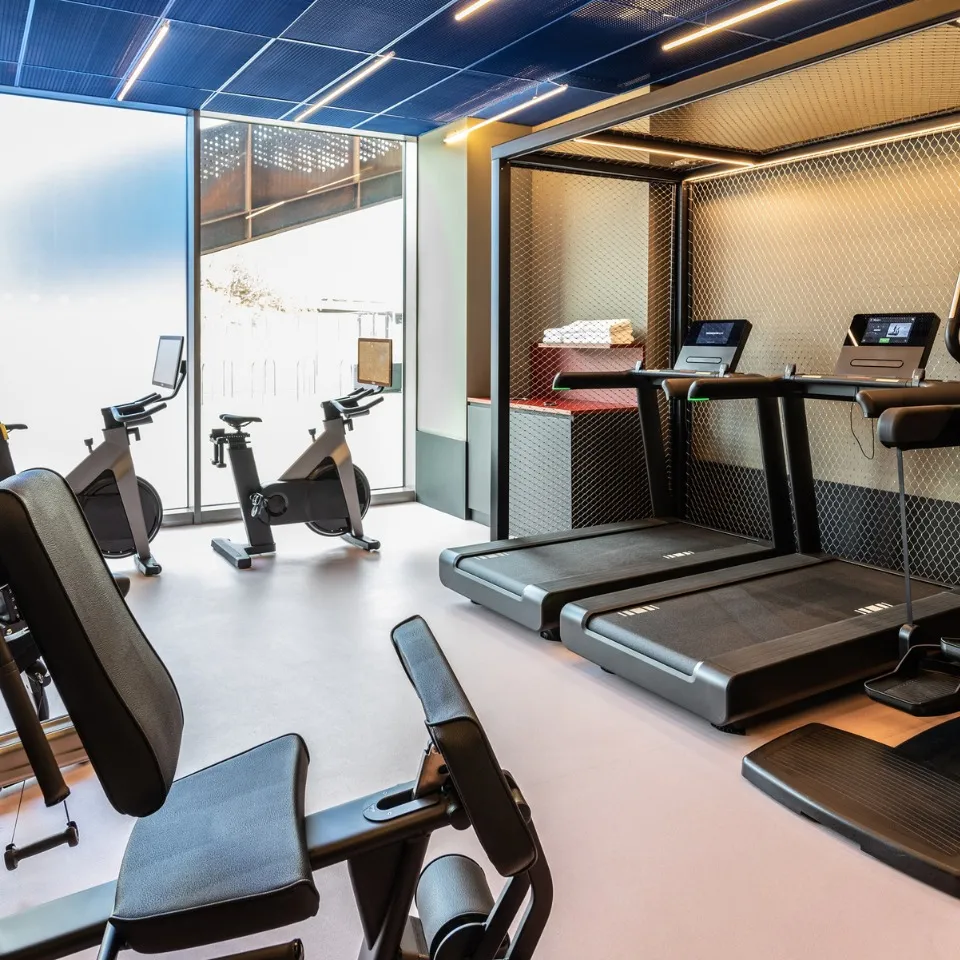 Gym at the new Tribe Hotel at Manchester Airport