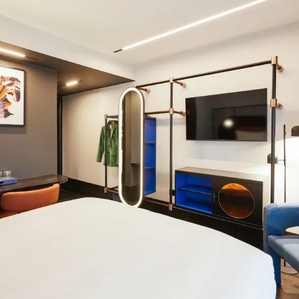 Room at the new Tribe Hotel at Manchester Airport