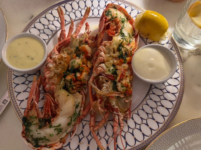 Grilled lobster at Tender at Manchester's Stock Exchange Hotel