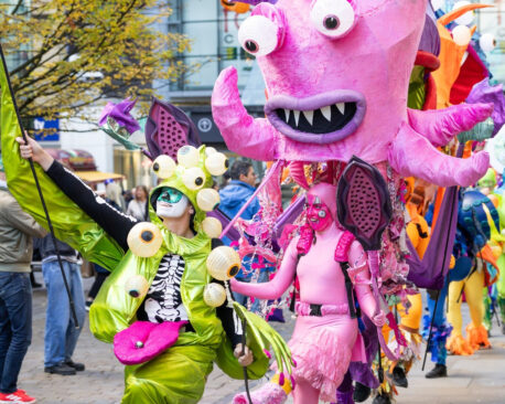 The Monster Parade in Manchester - part of the Halloween in the City celebrations.