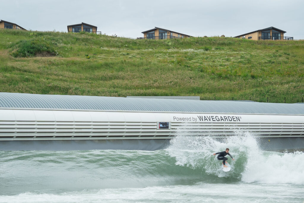 Surfing at Lost Shore Edinburgh