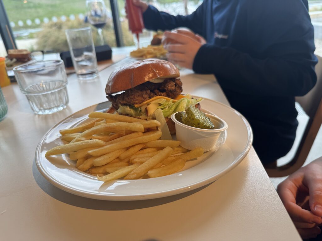 Canteen at Lost Shore Edinburgh - chicken burger April 2026
